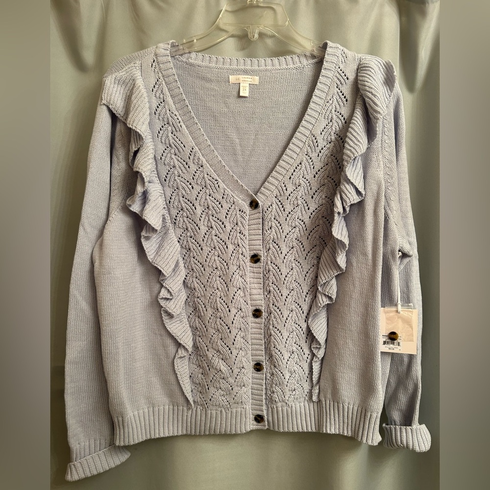 LC Lauren Conrad Light Blue Knit Sweater